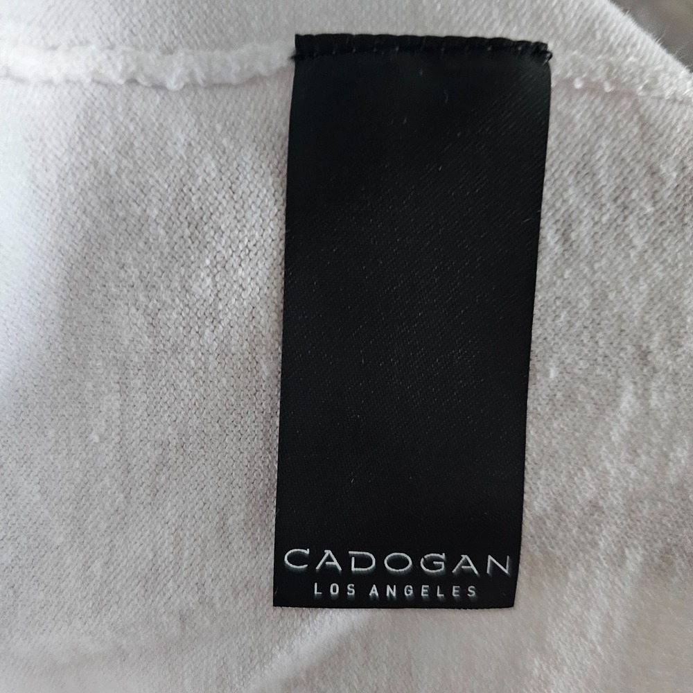 CADOGAN Men's Luxury White Linen Cotton Blend Short Sleeve Knit Brixton Medium - Picture 13 of 14